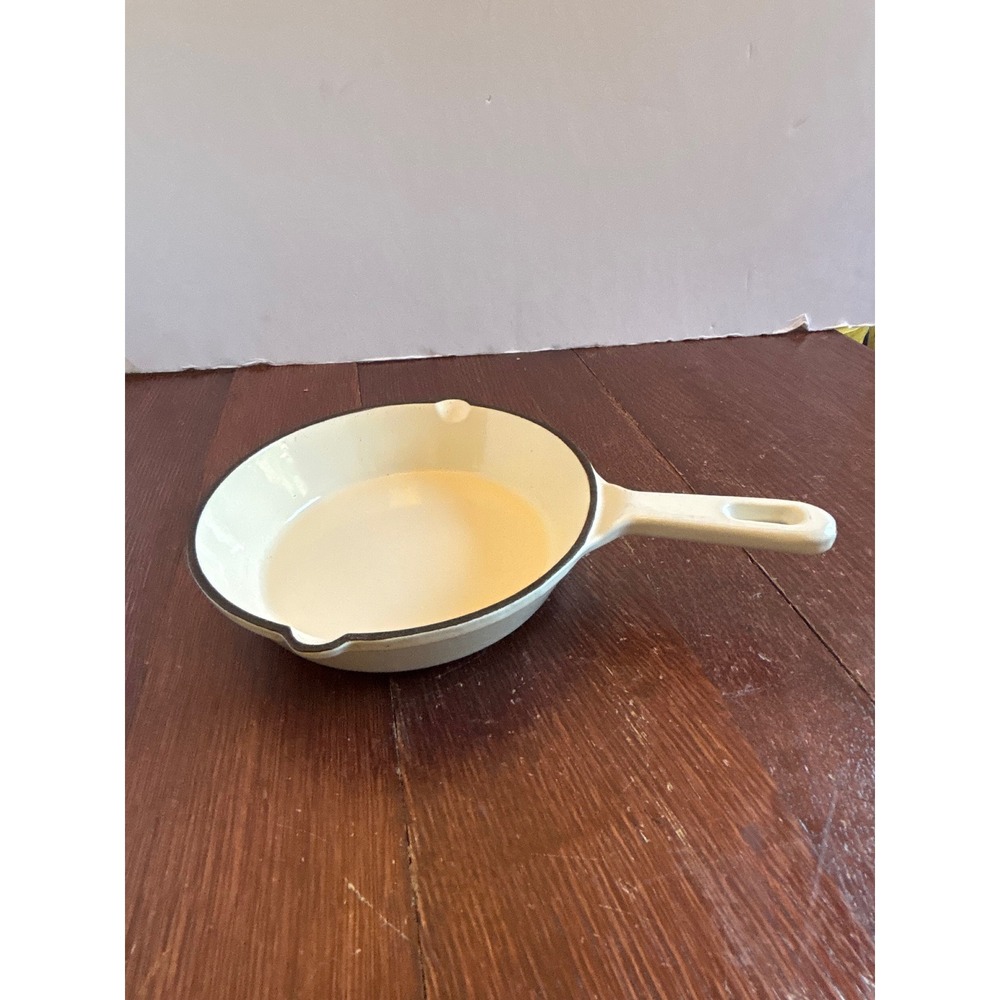 Hearth & Hand Magnolia Enameled Cast Iron Skillet Cream 6.25" Small Frying Pan